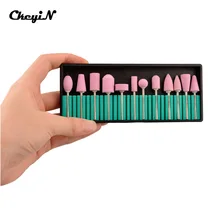 12 Styles 2.35mm Assorted Nail Drill Bit Nail Art Polishing Grinding Head Ceramic Point Polish Tool Electric Manicure Nail File