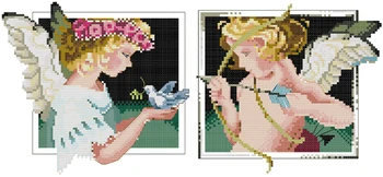 

Fishxx Cross Stitch A804cartoon[Angel send acacia]couples 2 picture,printing,100% accurate pattern,11CT,Need to embroidery
