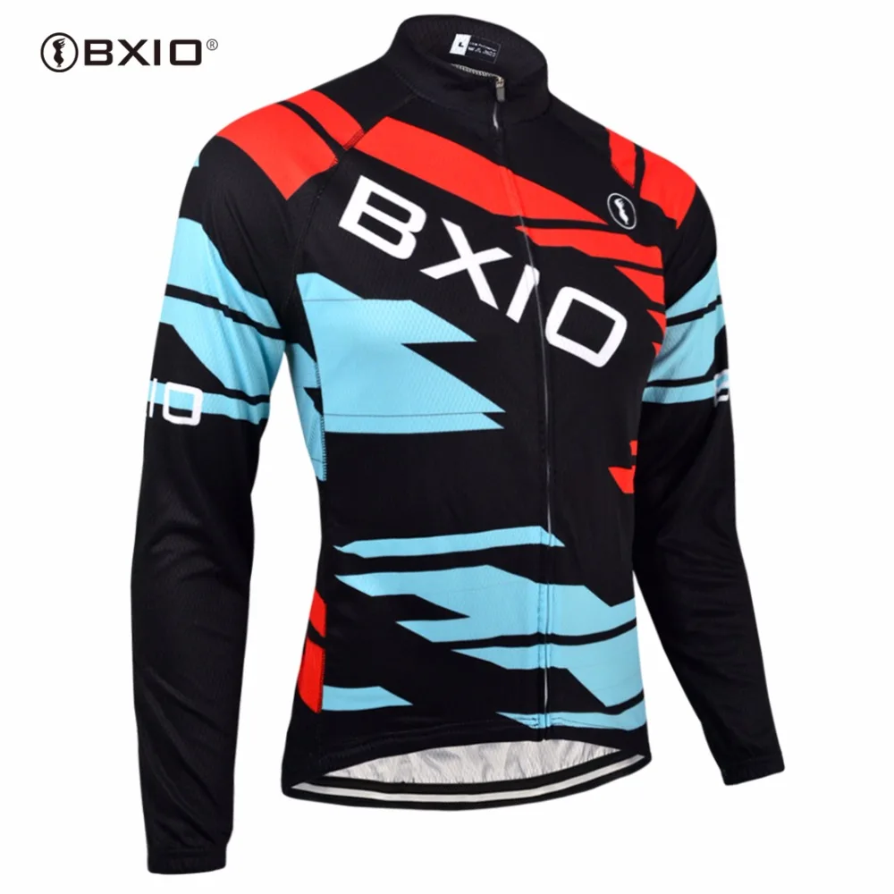 

BXIO Winter MTB Cycling Jersey Invierno Ropa Ciclismo Seamless Stitching Customized Bicycle Clothes Bike Shirt Long Only 134-J