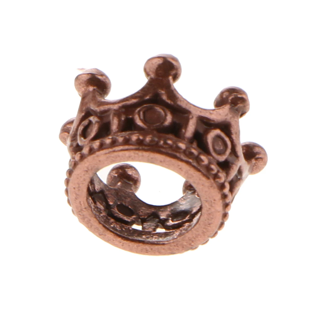 10 Pieces Europe Style Fashion Jewelry Crown Beads Charm Bracelets & Bangles Big Hole European Beads Fits Bead Bracelets 6 X11mm