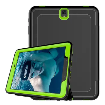 

For Samsung Galaxy Tab S3 9.7 SM-T820 T825 3-Layer Smart Cover Case Shockproof Heavy Duty PC+TPU+PU Folding Stand Tablet Case