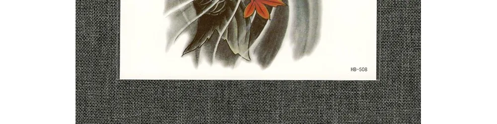 Водные Переводные поддельные татуировки Одноразовые водонепроницаемые временные наклейки черный красный карп для женщин и мужчин сексуальный красивый боди-арт цветок рука