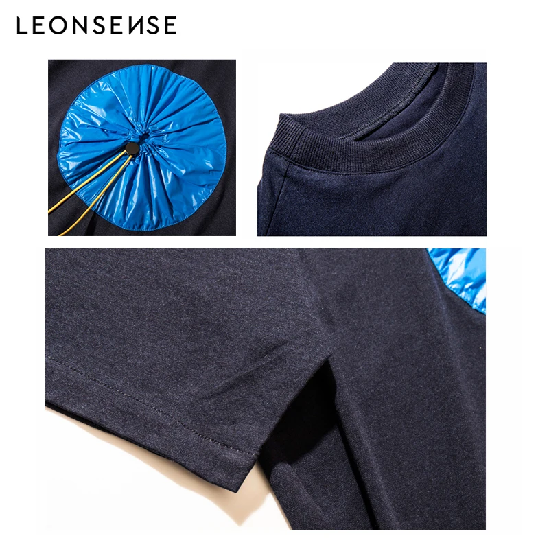 Leonsense/мужская одежда с круглым вырезом коллекция 2018 года летняя стильная
