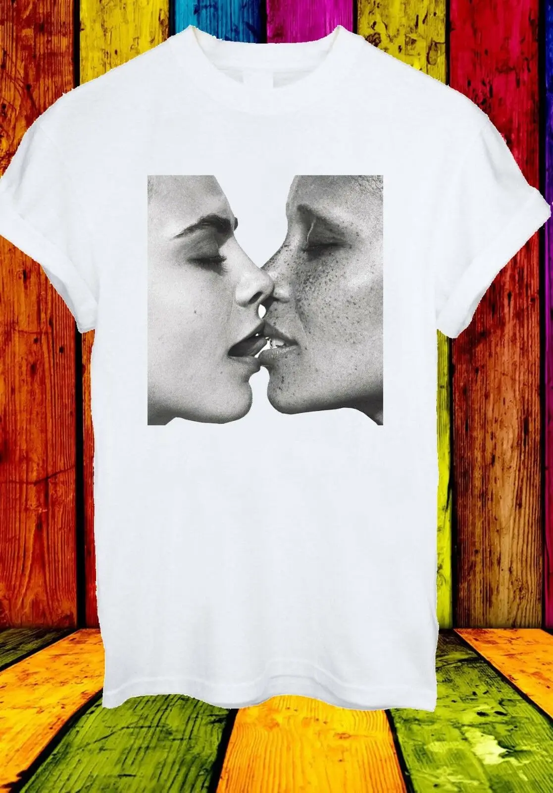 Adwoa Aboah &amp Женская футболка Kiss Lesbian LGBT для мужчин и женщин унисекс 2752 | Мужская