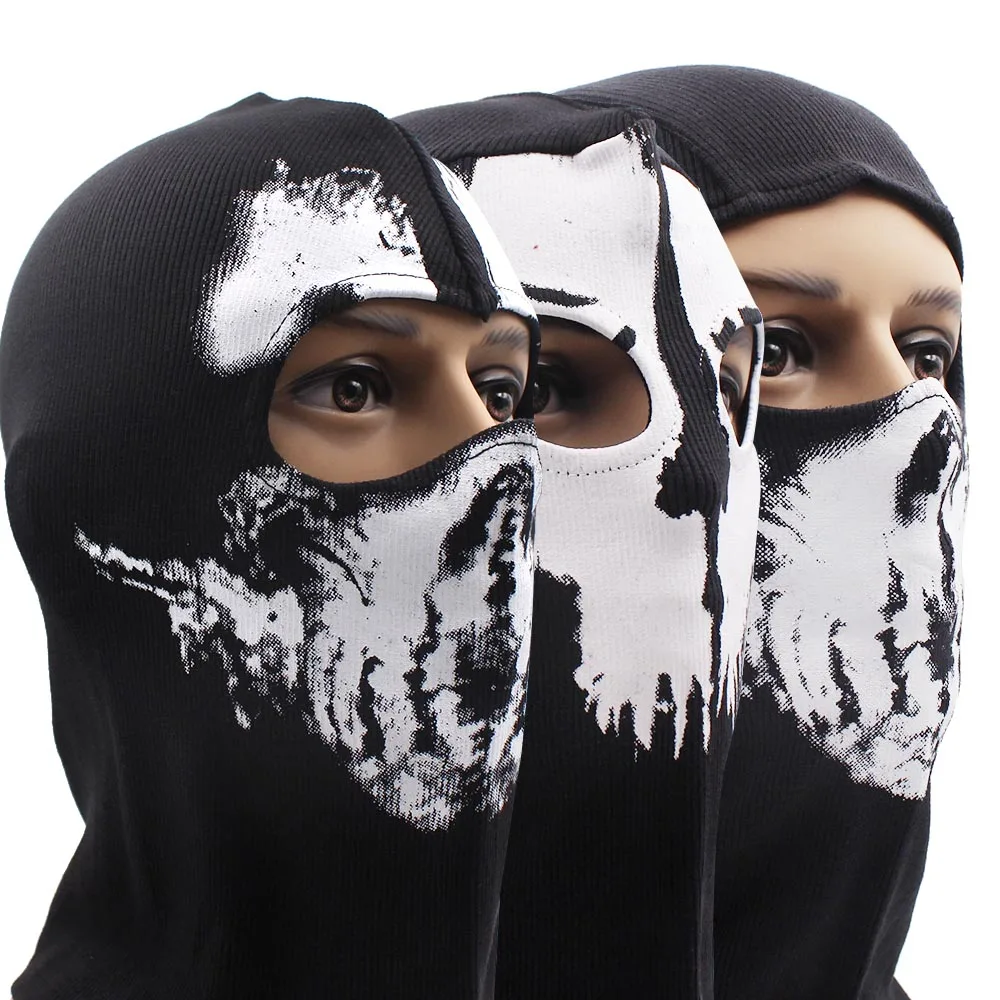3D Balaclava Full Face Neck Skull Mask Ghost Bike Skateboard Hood Cos