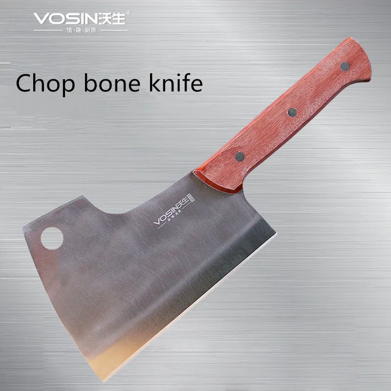 Free Shipping VISON Professional Forged Chef Chop Bone Knife Kitchen Cutting Bones Knife Handmade Choppers Cooking Knife Cleaver