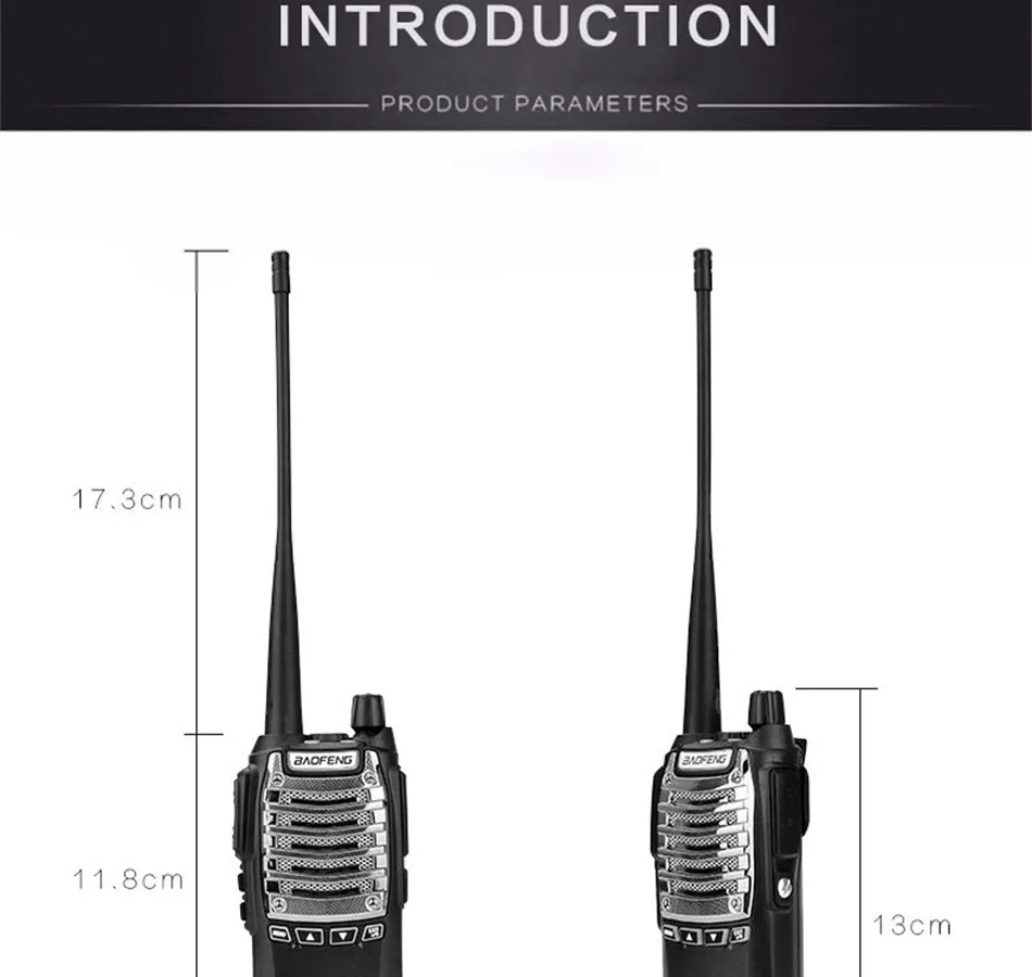 Двухстороннее радио Baofeng BF-UV8D двухканальные рации UHF 8 Вт 128CH DTMF двойной PTT FM трансивер