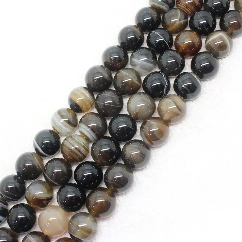 Wholesale Stripe agates 6-14mm Round Loose Beads 15&quotFor DIYJewelry making!We provide mixed wholesale for all items ! | Украшения и