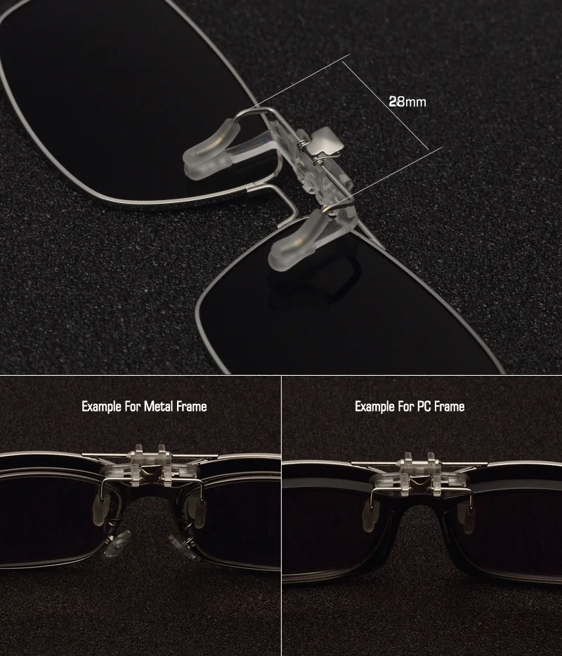 Стиль, поляризованные мужские солнцезащитные очки с клипсой, UV400, Клипса-на, флип-ап очки с бесплатной PC коробкой для оптической оправы