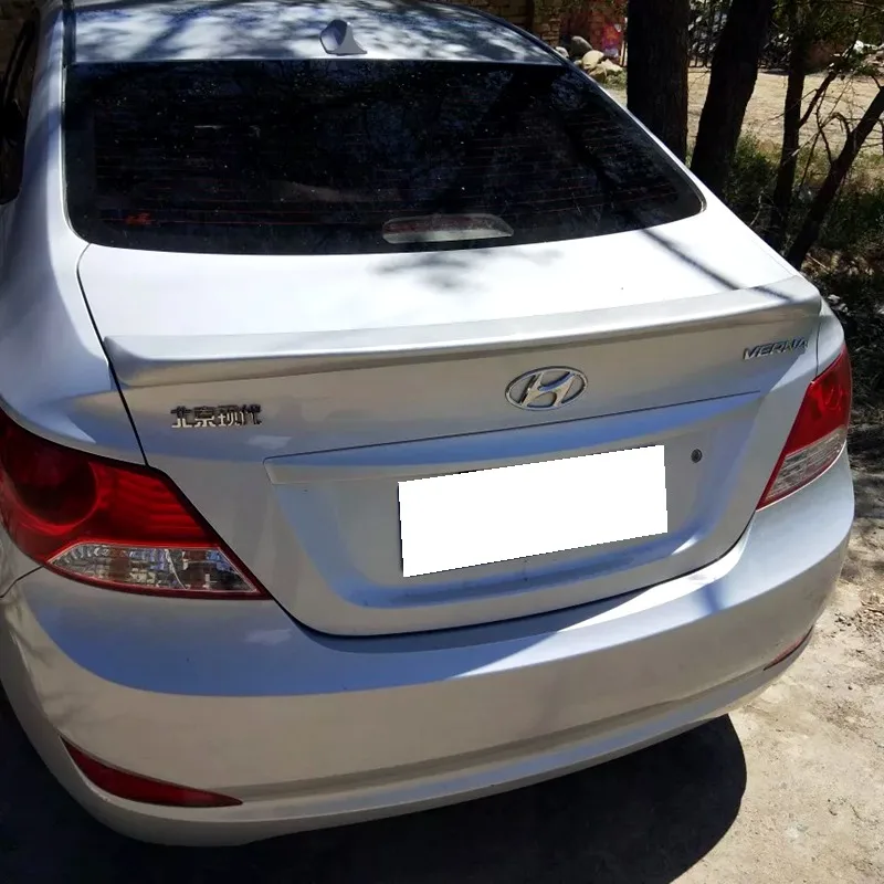 Для hyundai Verna Accent 2010 до высокое качество ABS Материал седан спойлер праймер или любой цвет заднего крыла Спойлер для Verna