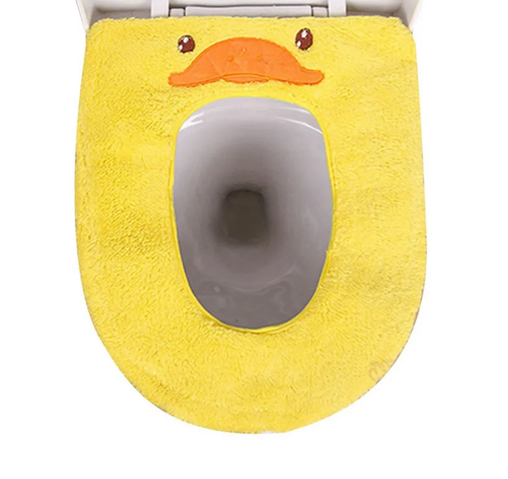 Лучшее качество 1 шт. ванная комната утеплитель для туалета Подушка для стула мягкая накладка на стульчак моющаяся Крышка верхняя крышка коврик - Цвет: Yellow Duck