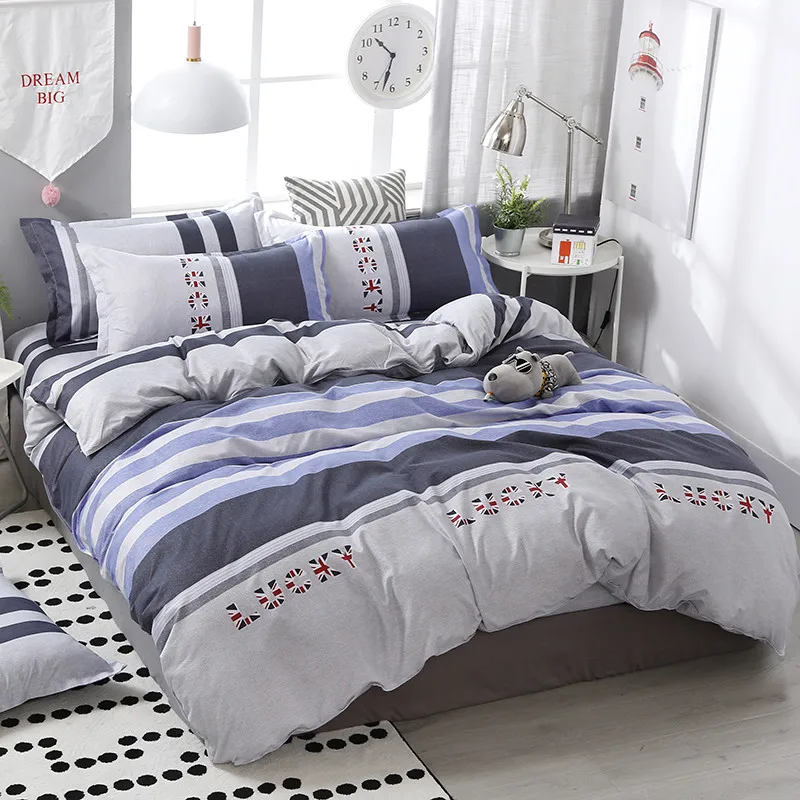 4pcs/set High Quality Comfortable Brief Style Family Bedding Set Bed