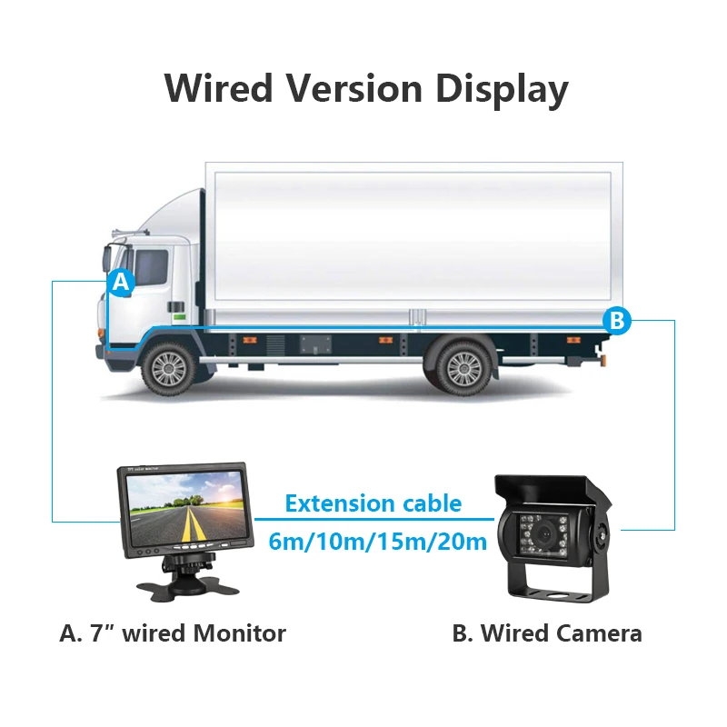 Jansite 7 дюймов TFT LCD автомобильный монитор дисплей Проводная камера s Обратная