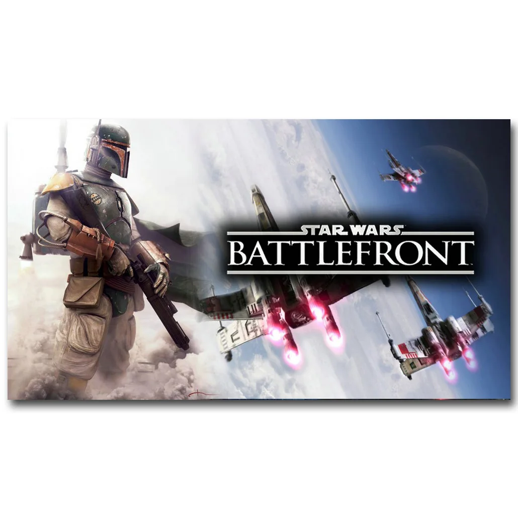 Boba Фетт Sar Wars Battlefront 2 художественная шелковая ткань постер принт 13x24 24x43 дюймов