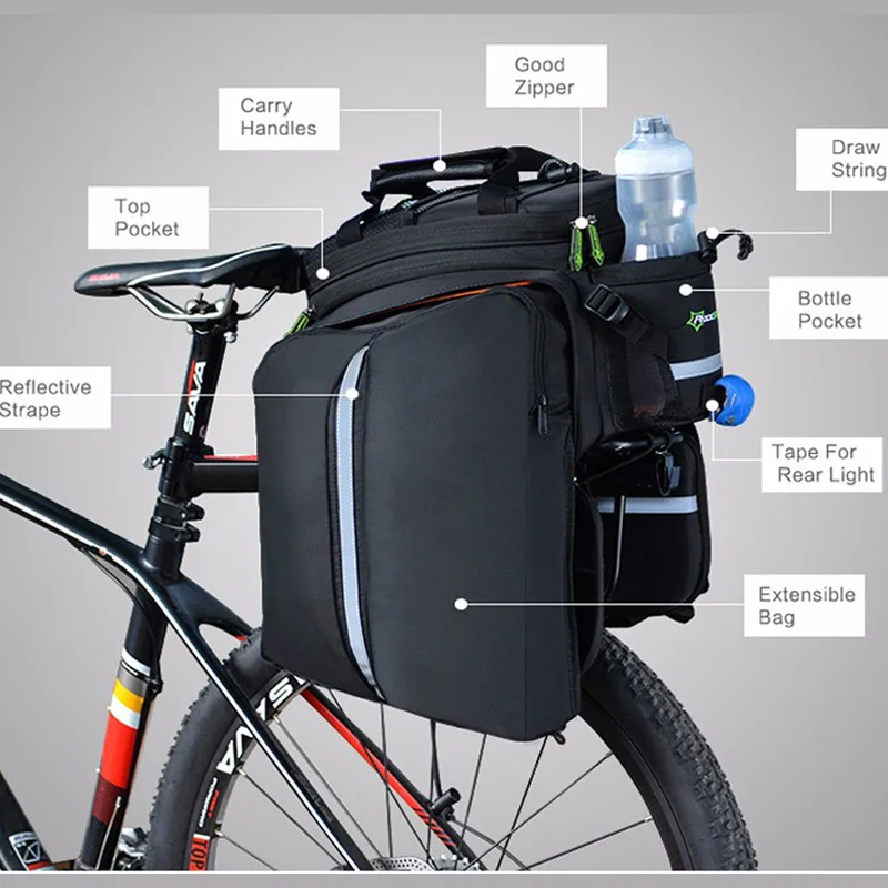 Clearance ROCKBROS Bicycle Carrier Bag MTB Bike Rack Bag Trunk Pannier Cycling Multifunctional Large Capacity Travel Bag With Rain Cover 2 Clearance ROCKBROS Bicycle Carrier Bag MTB Bike Rack Bag Trunk Pannier Cycling Multifunctional Large Capacity Travel Bag With Rain Cover 2