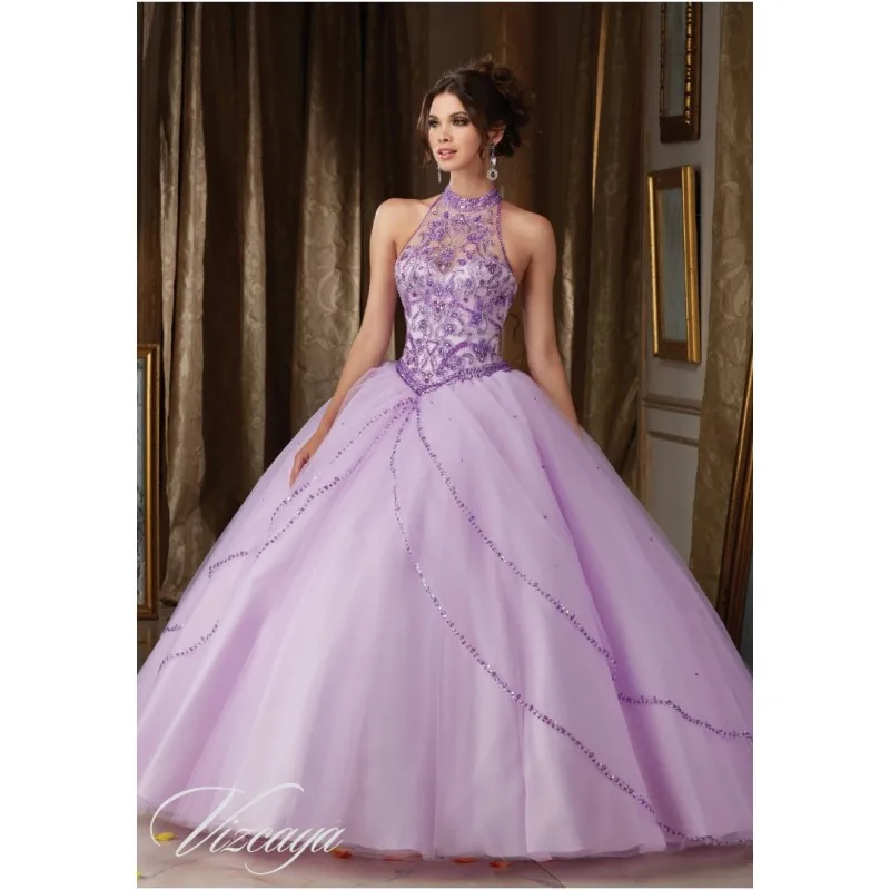 Romantic Crystal Beading Ruffles Sleeveless Sweet Ball Gown Quinceanera