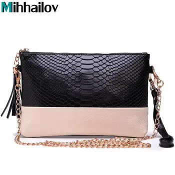 

2020 Top Leather Women Bag Long Purse Vintage Black&White Messenger Bag Clutch Fashion Standard Wallet Chain Bag sac KY-441