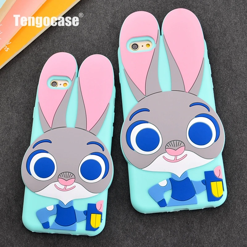 Tengocase 3d cute judy rabbit soft silicone ultra-thin TPU cover for iPhone 5 5s SE 6 6s 7 8 plus cartoon phone cases 1-plus-5-cover : image Tengocase 3d cute judy rabbit soft silicone ultra-thin TPU cover for iPhone 5 5s SE 6 6s 7 8 plus cartoon phone cases 1-plus-5-cover