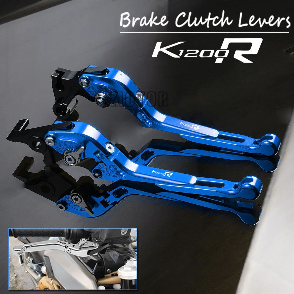 

Motorcycle CNC Aluminum Brake Clutch Levers For BMW K1200R 2005-2008 K1200R SPORT 2006-2008 Adjustable Folding Lever K 1200 R