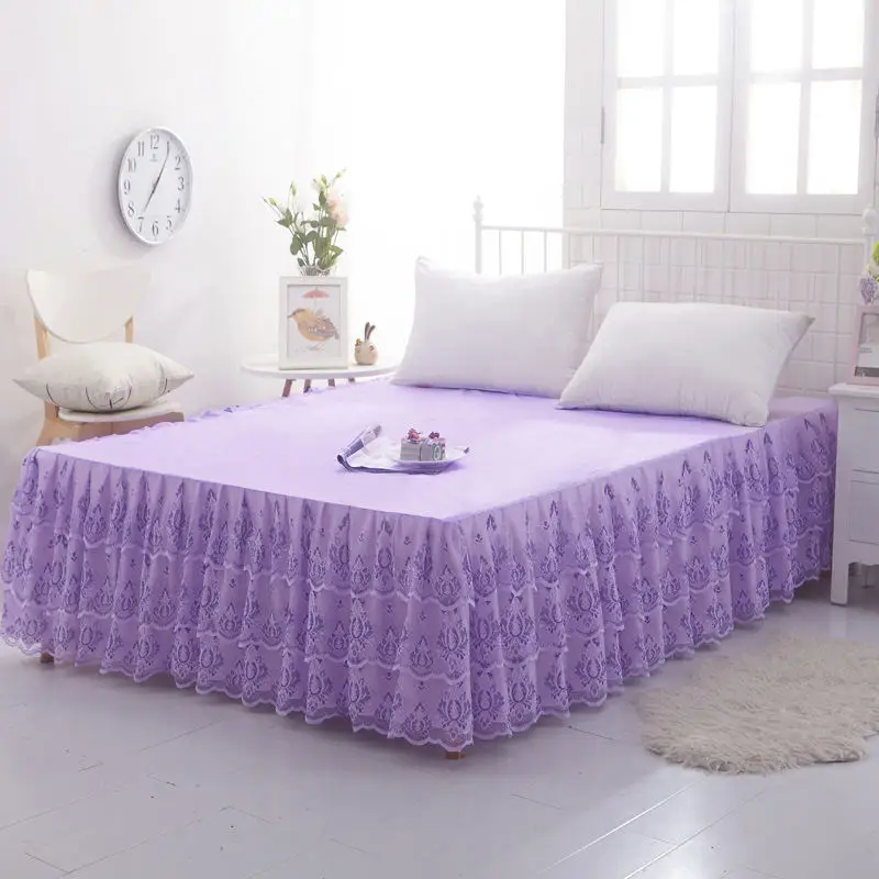 1 шт. романтическая кровать юбка принцессы кружева простыни Летний стиль кровать крышка - Цвет: 03