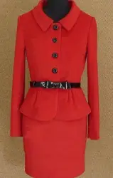 Лучшие продажи Кейт Миддлтон красный тонкий Невеста костюм Мода Дамы деловой костюм осень Женская пиджаки bretry