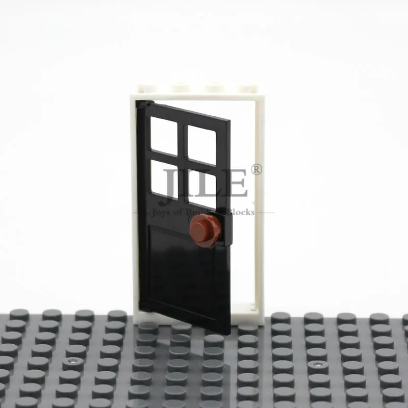 Moc домашняя дверная рама 1x4x6 с листьями ворот 60596 DIY, светящийся строительный блок, кирпичи, совместимые с частицами сборки - Цвет: photo show