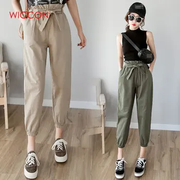 

Women Pants 2020 Spring Summer Fashion Female High Waist Solid Loose Harem Pant Trousers Casual Ankle Length Pants Streetwear