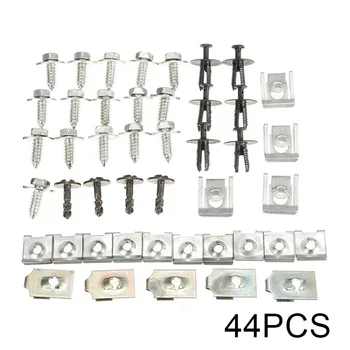 

Engine Set For BMW E46 Car Screws Cover Splash Guard Trim 44pcs Universal Durable