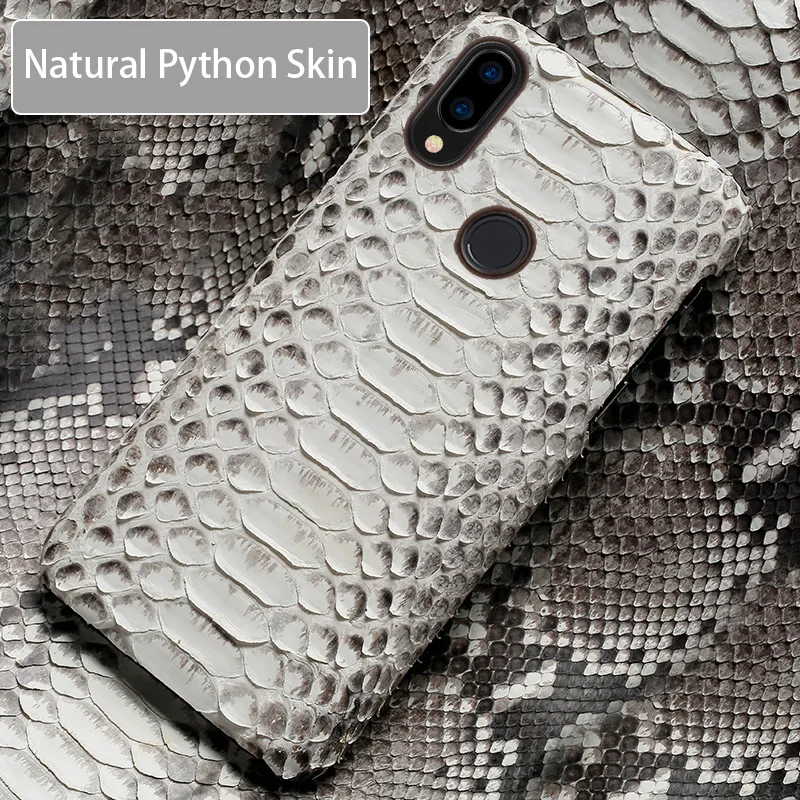 

Phone Case For Xiaomi Mi 9 8 6 5S Plus Max 3 Mix 2 2S F1 A1 A2 Lite Natural Python Skin High-end Custom For Redmi Note 5 Cover
