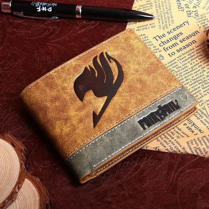 

Japan Anime Fairy Tail PU wallet printed for men women money bag leather pu short purse