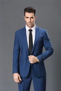 

Blue/White/Red Men Suits Slim 2017 Fashion Groomsmen Suits For Wedding Business Man Daily Work Wear Men Suits Blazer With Pants