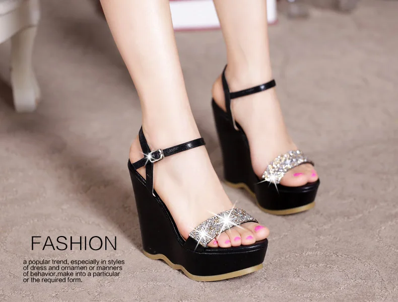 19_Womens Summer Fashion High Platform Wedges Small Size Shoes Online Elegant Rhinestone Sandals On Sale High Quality