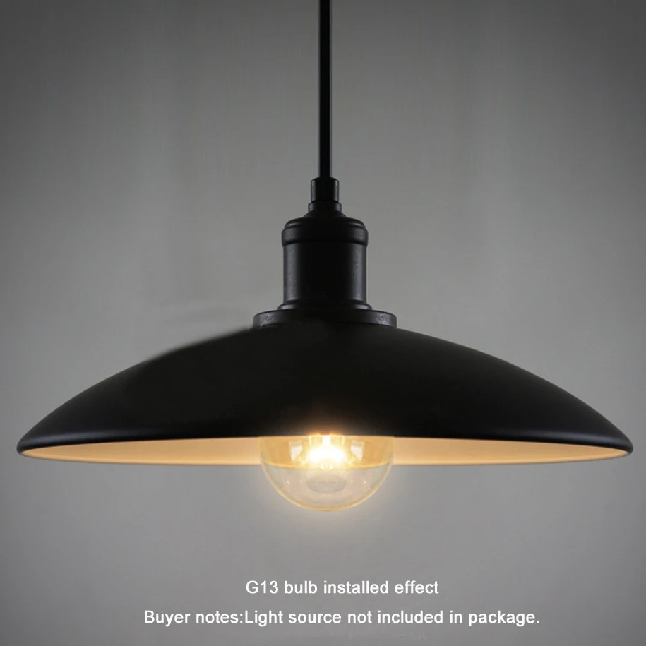 Nodia Ikea Denmark Black White Industrial Warehouse Garage Dinning Room Pendant Lamp Iron Pendant Light - Pendant Lights -