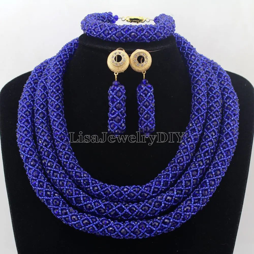 

Exclusive Statement Necklace African Beads Jewelry Sets Handmade Wedding Jewelry Set Womens Jewellery Set HD7305
