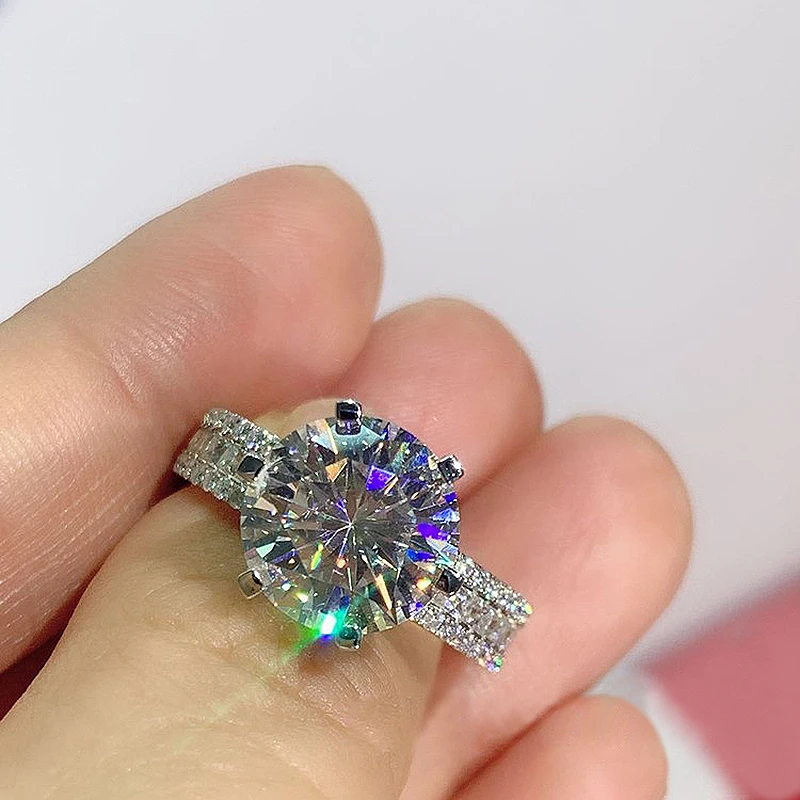 Solid 18K White Gold 5ct 11mm Round Cut Lab Grown Diamond Moissanite Ring Engagement Ring Jewelry For Women
Solid 18K White Gold 5ct 11mm Round Cut Lab Grown Diamond Moissanite Ring Engagement Ring Jewelry For Women