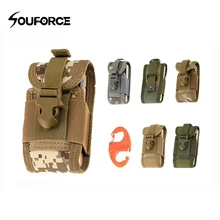 6 цветов Тактический Телефон сумка в поясные сумки из нейлона 135x75x20 мм Военная Униформа Молл висит Спорт мешок Охотничий пояс сумки
