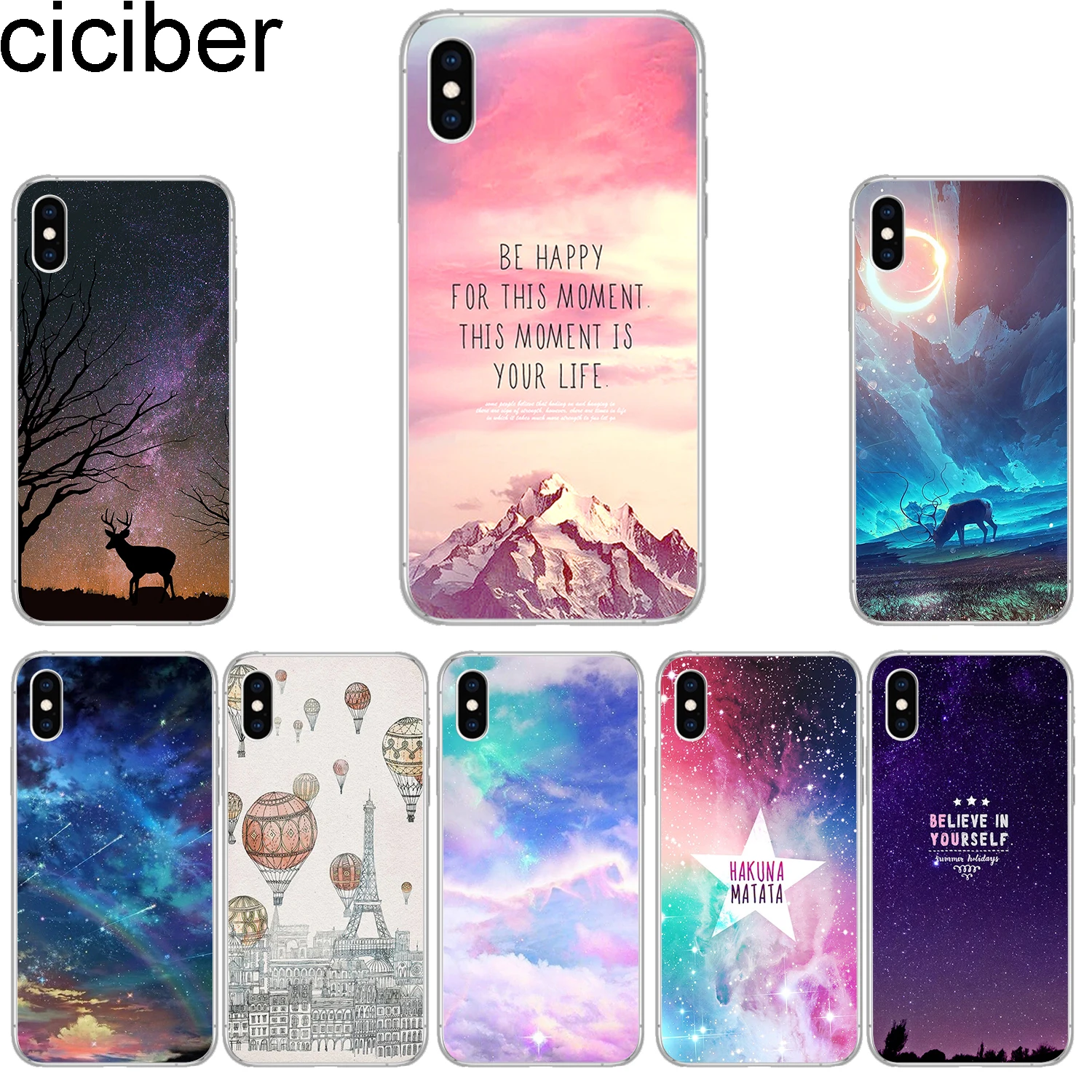 ciciber Phone Cases for IPhone 7 8 6 6s Plus SE 5s X Xs XR XS Max Soft TPU Cover 11 Pro 2019 Abstract Capa Fundas |