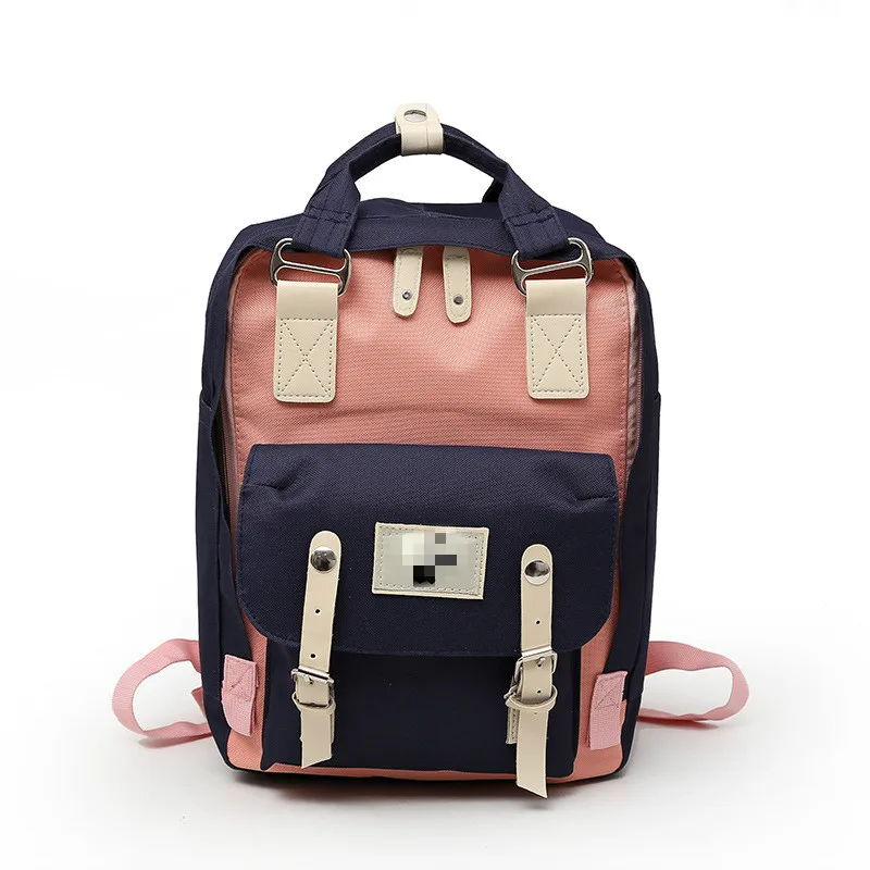 

Women Canvas Backpacks Waterproof School Bags for Teenagers Girls Large Laptop Backpacks Ladies Patchwork Backpack New 2019