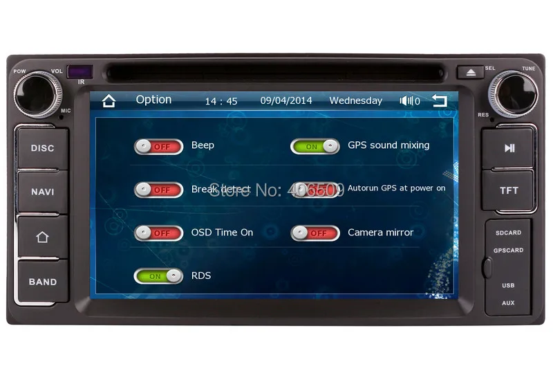 Discount 2-Din Head Unit Car DVD Player for Toyota Vitz Fj Cruiser Fortuner Sequoia w/ GPS Navigation Radio TV BT USB SD AUX Map Audio 7