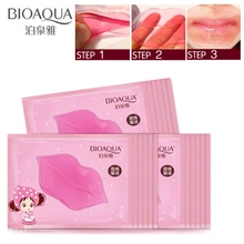 BIOAQUA 10 шт./лот губ Collagen Crystal Mask губ фильм увлажняющий, отшелушивающий колодки от старения против морщин набор патчей гель для ухода за губами