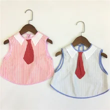 Детские нагрудники из хлопка для маленьких мальчиков Одежда для кормления с галстуком Kindergarden одежда для кормления девочек