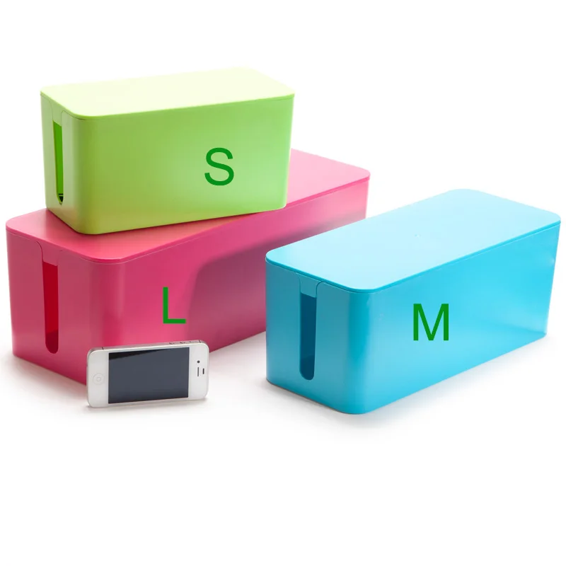 

Practical S M L Plastic Wire Storage Box Cable Manager Organizer Box Power Line Storage Cases Mini Junction Box Free Shipping