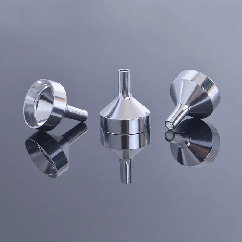 1000pcs New Metal Small Aluminum Mini Funnel for Perfume Transfer Diffuser Bottle Mini Liquid Oil Filling