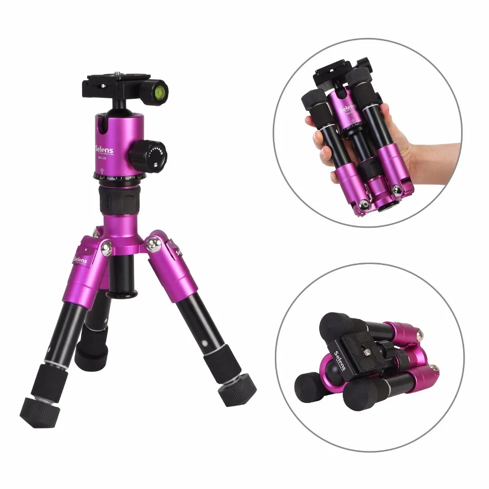 Mini 46.5cm 18.2 for Camera Travel Trip Shooting Rose Camera Monopod Al-Mg alloy Professional Tripod   (4)