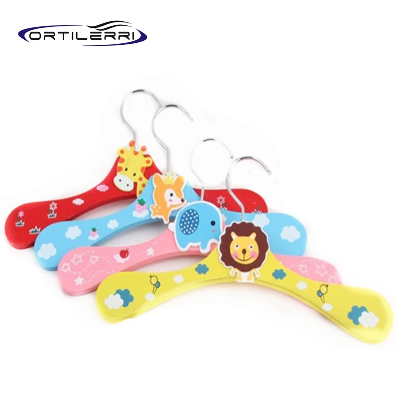 Ortilerri Wooden Clothes Hanger Pet Animals Hand Painted