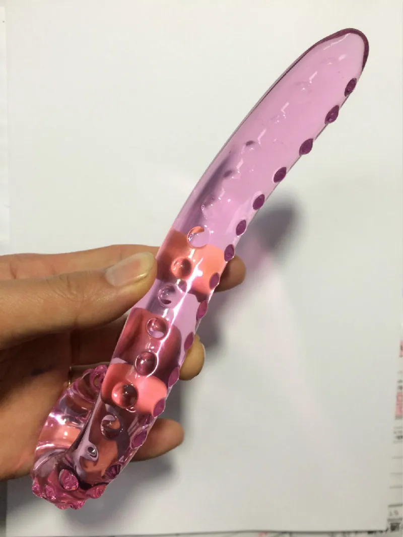 Розовый в форме морского конька стеклянный фаллоимитатор Pyrex искусственный
