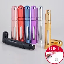 12 мл мини окно портативный многоразового Алюминий Pefume бутылка с распылителем пустая парфюмерная косметический контейнер для путешественника