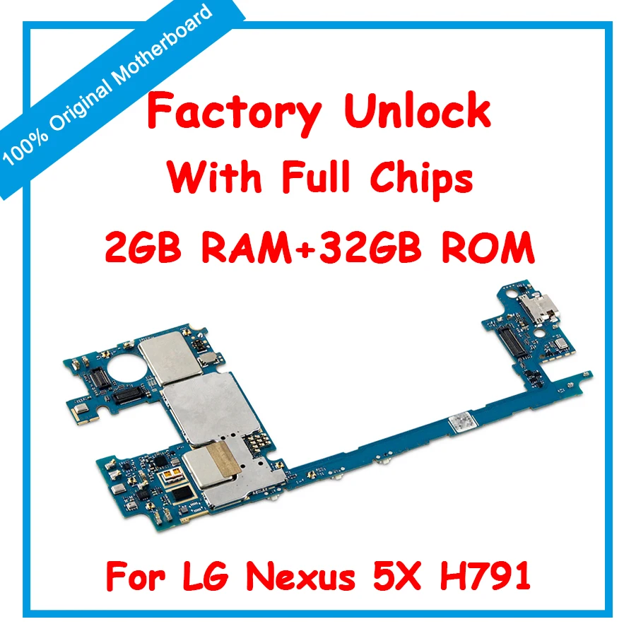 

Original motherboard For LG Nexus 5X H791 32GB Unlocked Mainboard with Chips Logic Board