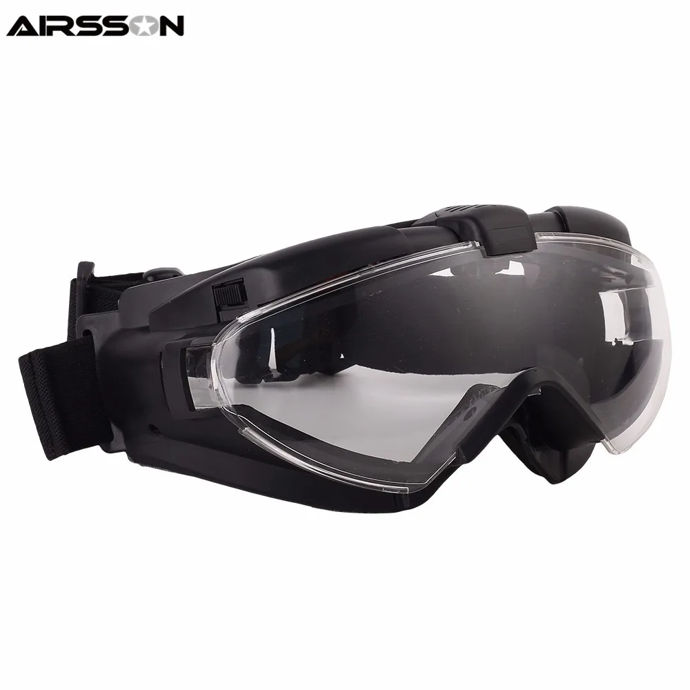 Tactical Goggle With Fan Glasses Airsoft Outdoors Military Shock