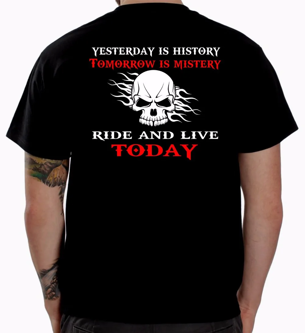 Summer Fashion Design T Shirts Yesterday Custom Biker T Shirt 